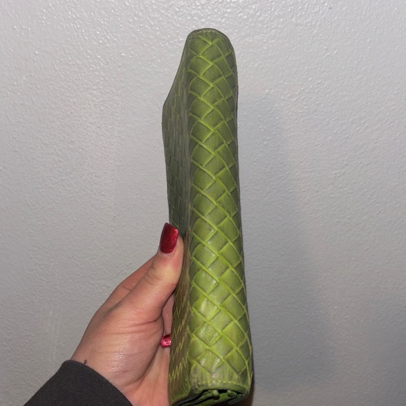 Bottega Venetia Green Woven Leather wallet - Picture 4 of 13